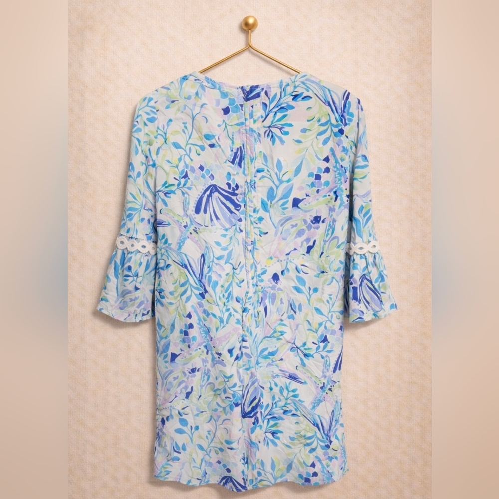 Lilly Pulitzer Blue and Green Floral Dress - Picture 2 of 2